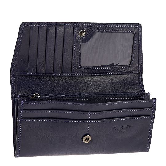Портмоне Dr.Koffer из натуральной кожи фиолетовое
