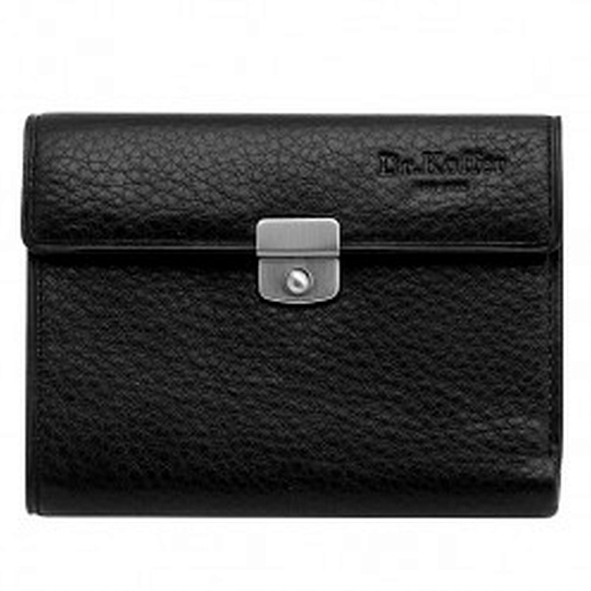Портмоне Dr.Koffer из натуральной кожи черное