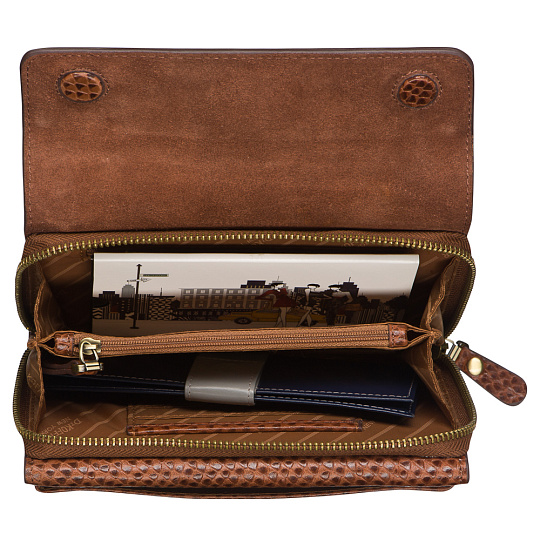 Сумка барсетка из натуральной кожи Dr. Koffer коричневая