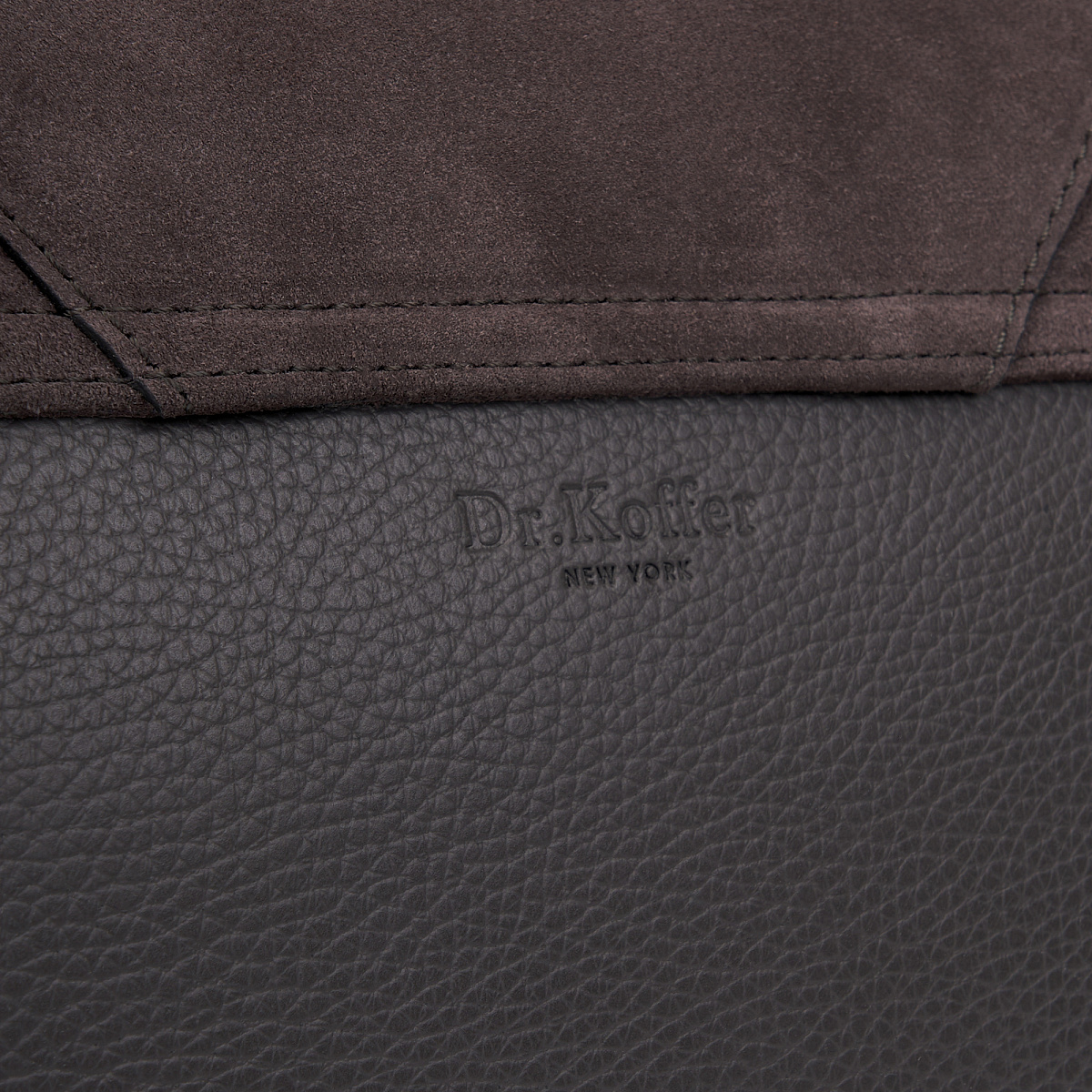 Женская сумка Dr. Koffer из натуральной кожи серая