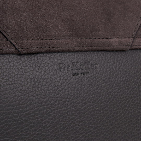 Женская сумка Dr. Koffer из натуральной кожи серая