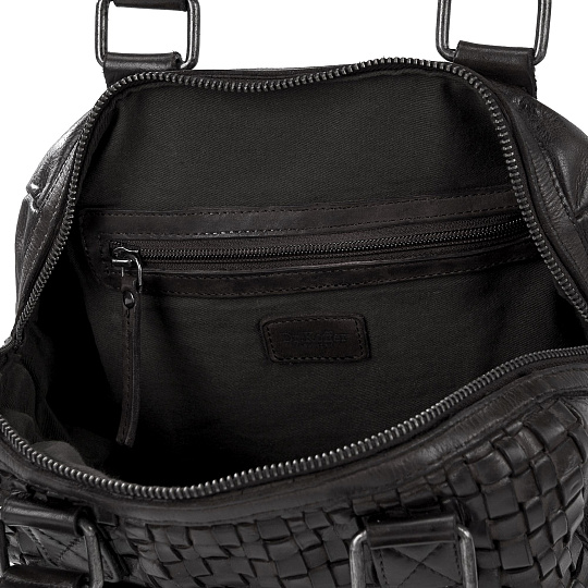 Сумка через плечо Dr.Koffer из натуральной кожи черная