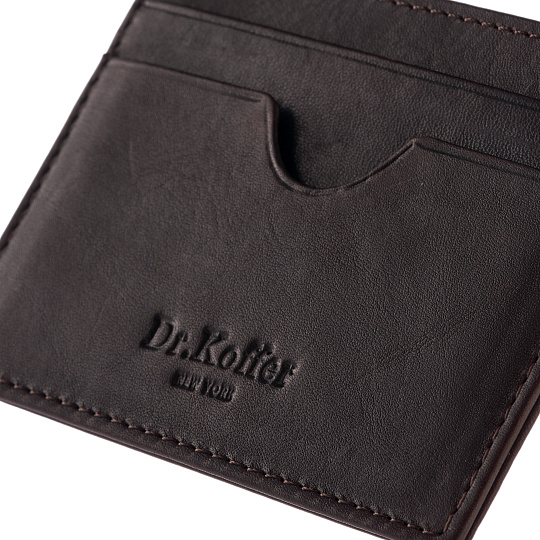 Кредитница Dr.Koffer из натуральной кожи коричневая