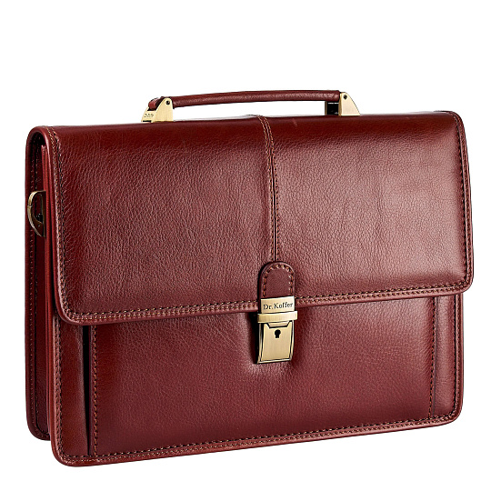 Портфель Dr.Koffer из натуральной кожи светло-коричневый