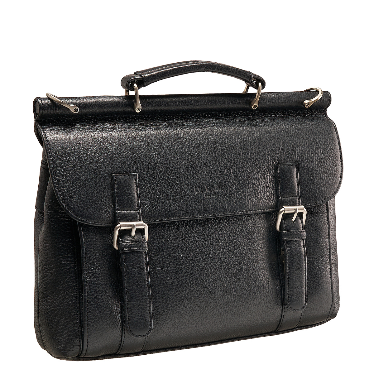Портфель Dr.Koffer из натуральной кожи черный