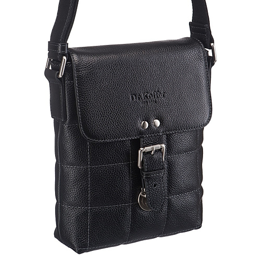 Сумка через плечо Dr.Koffer из натуральной кожи черная