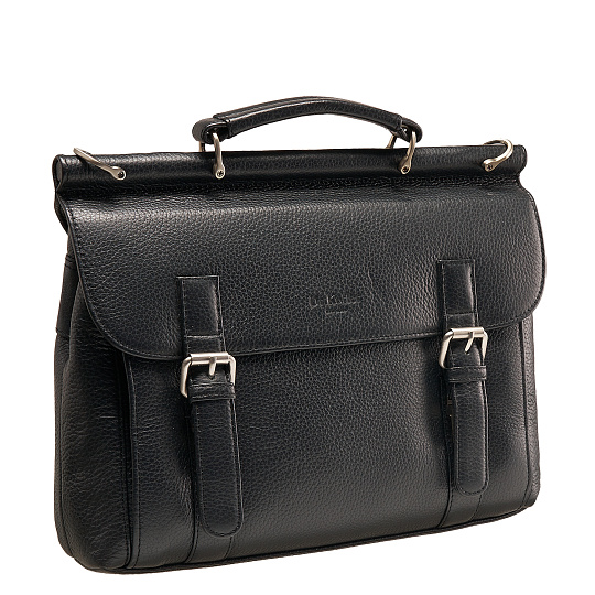 Портфель Dr.Koffer из натуральной кожи черный