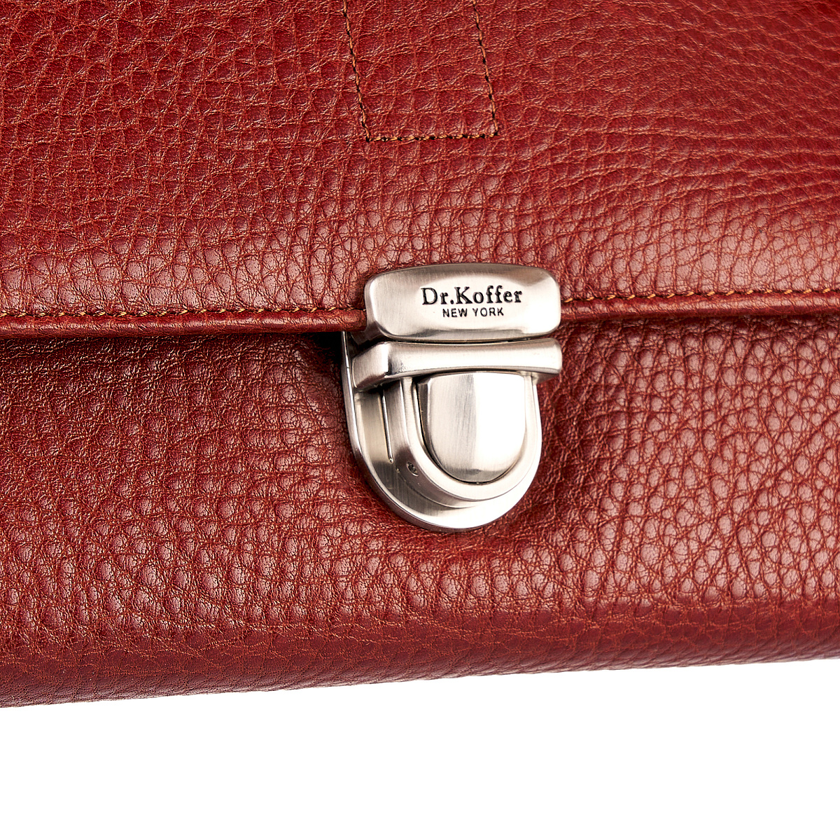 Сумка барсетка из натуральной кожи Dr. Koffer коричневая