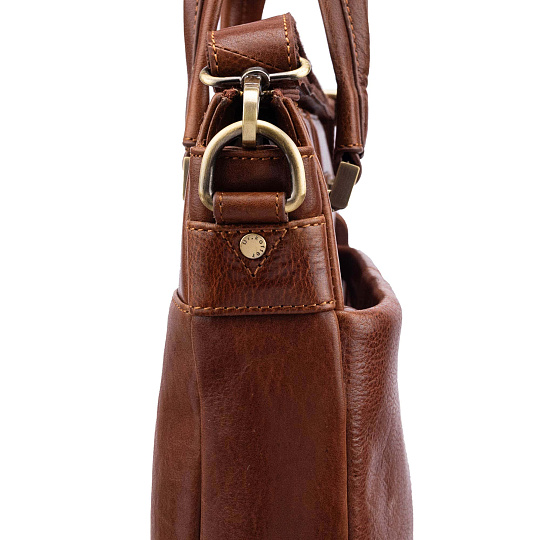 Деловая сумка Dr.Koffer из натуральной кожи коричневая