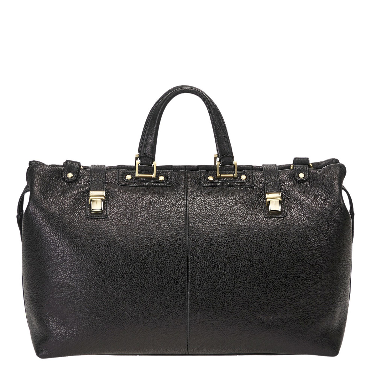 Сумка дорожная Dr.Koffer из натуральной кожи черная