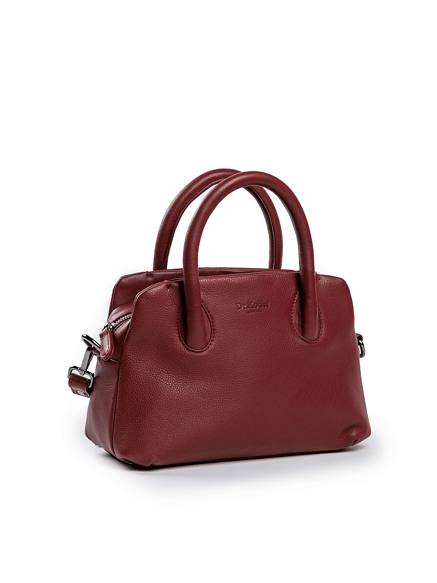 Женская сумка Dr.Koffer из натуральной кожи бордовая