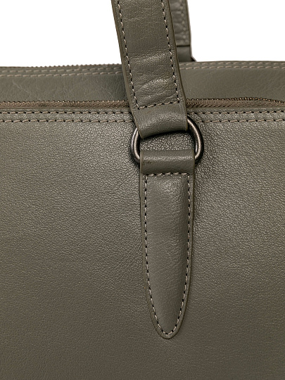 Женская сумка Dr.Koffer из натуральной кожи серая