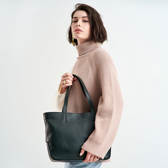 Женская сумка Dr. Koffer из натуральной кожи зеленая