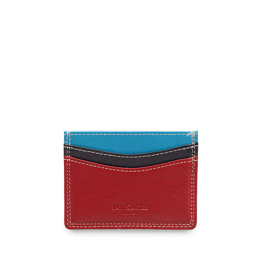 Кредитница Dr.Koffer из натуральной кожи красная
