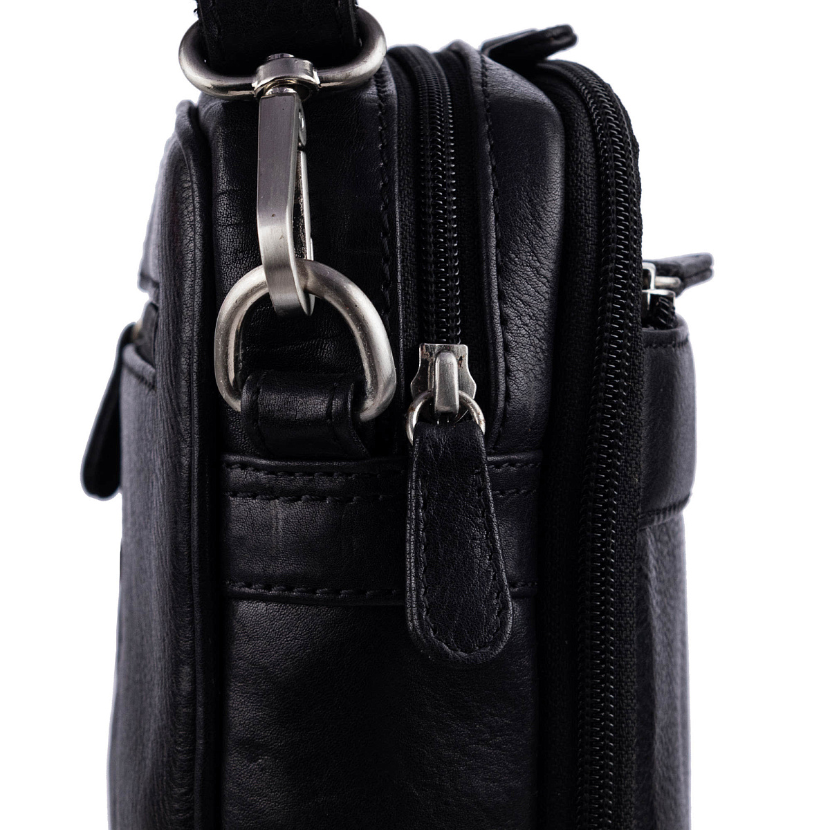 Сумка через плечо Dr.Koffer из натуральной кожи черная