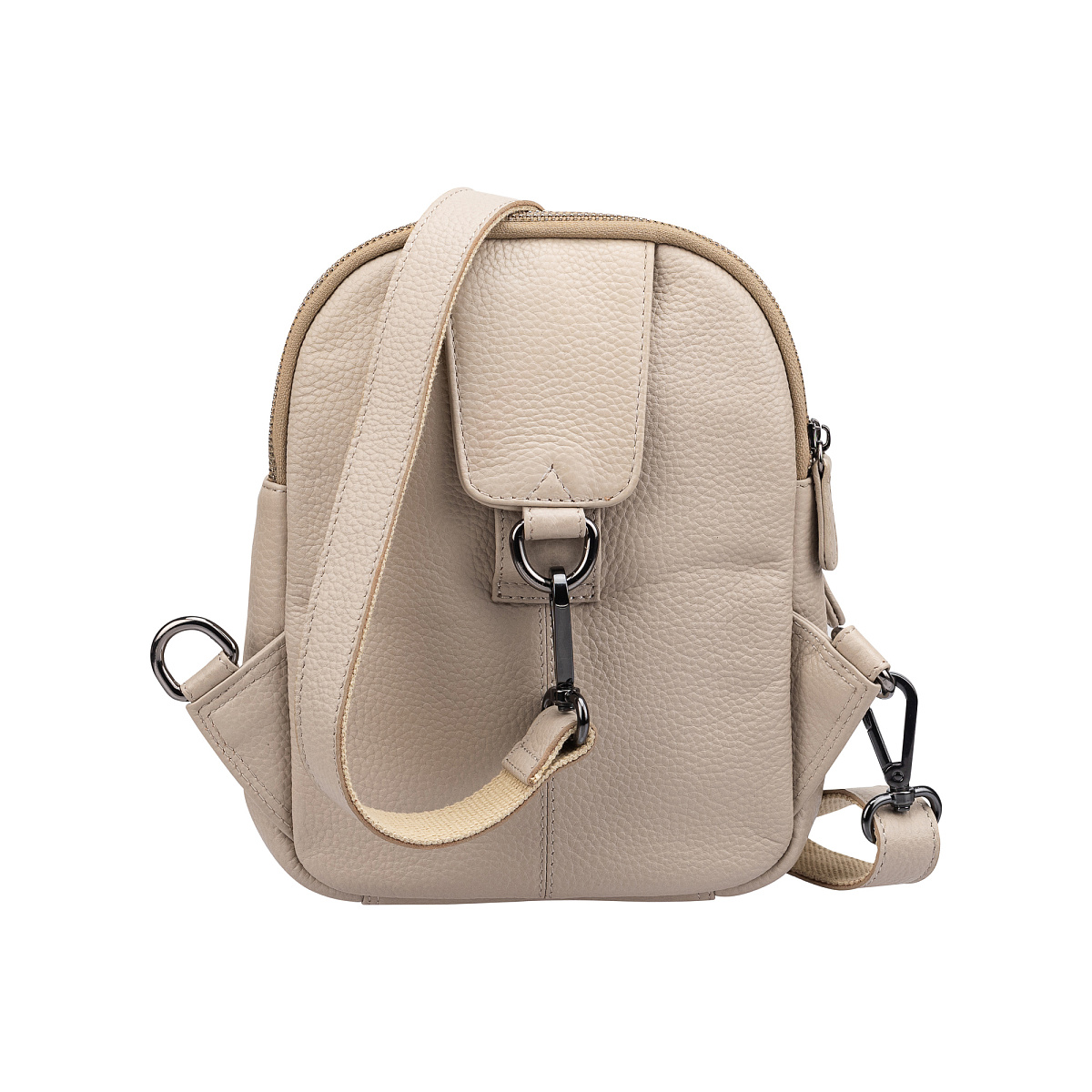 Рюкзак Dr.Koffer из натуральной кожи бежевый