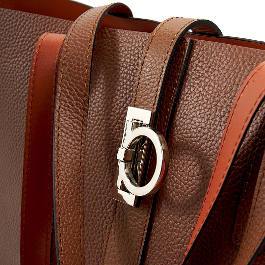 Женская сумка Dr. Koffer из натуральной кожи коричневая