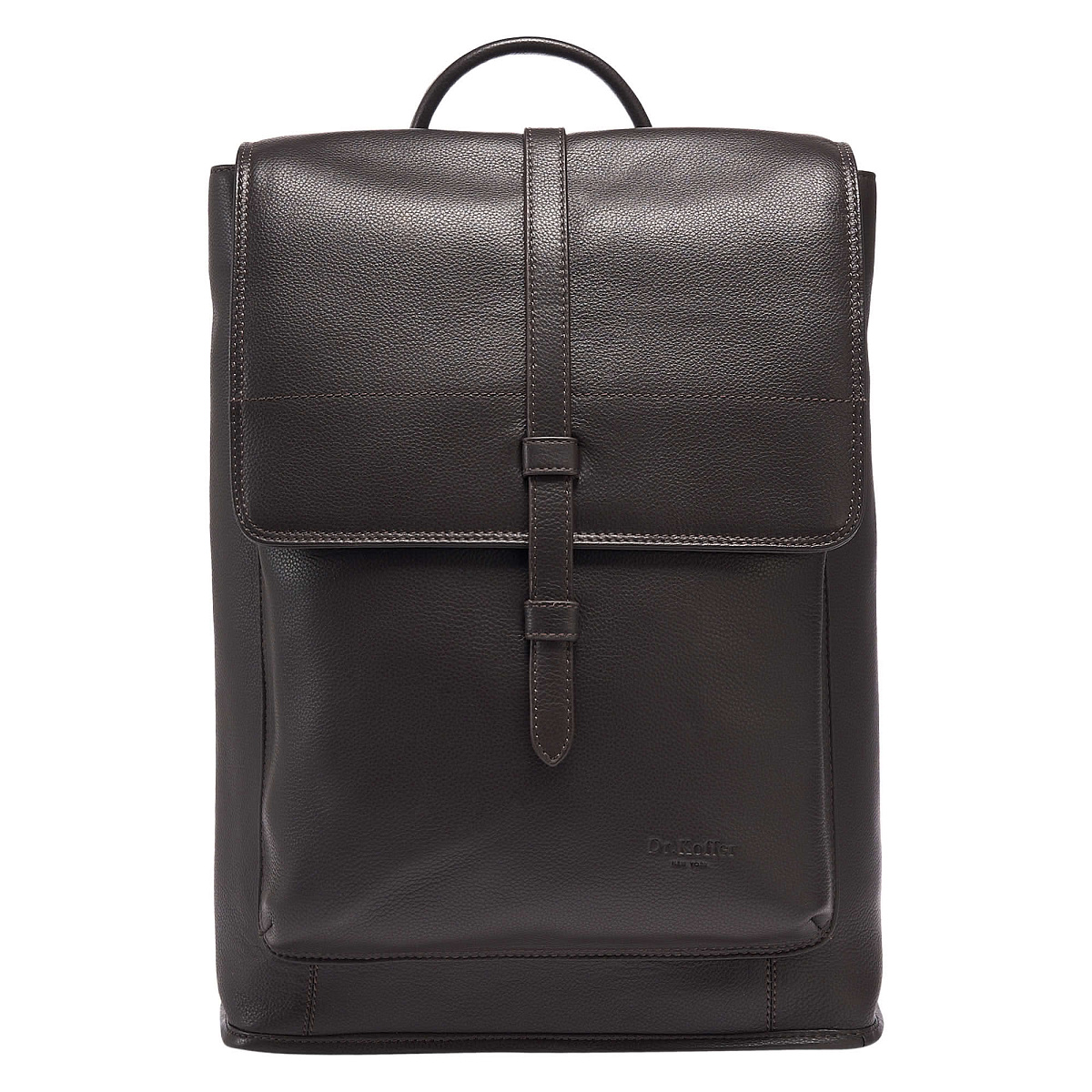 Рюкзак Dr.Koffer из натуральной кожи темно-коричневый