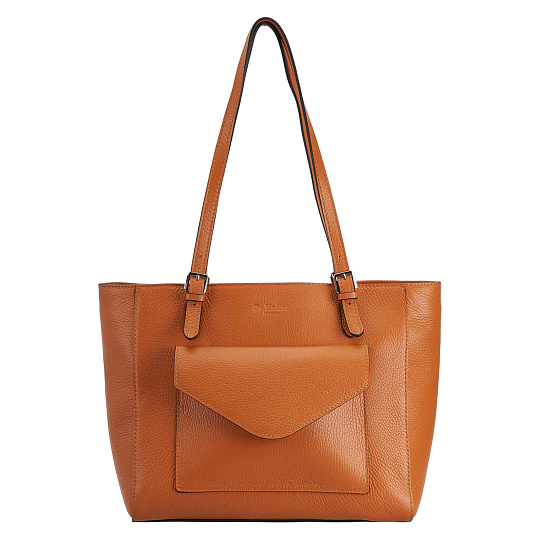 Женская сумка Dr. Koffer из натуральной кожи оранжевая