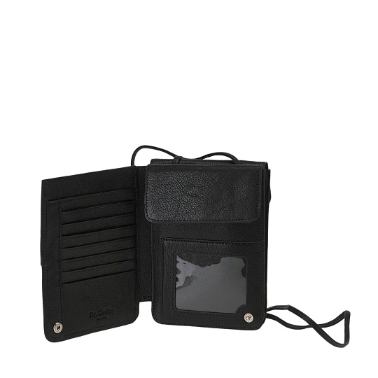 Классический нагрудный кошелек черного цвета Dr.Koffer X216400-02-04