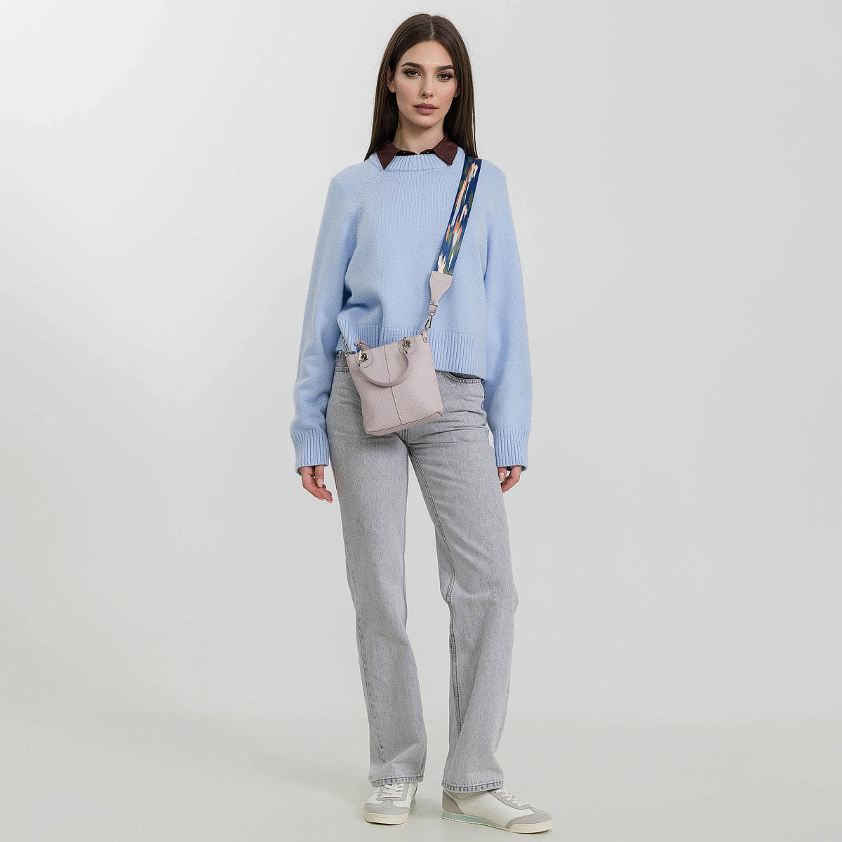 Женская сумка Dr. Koffer из натуральной кожи светло-розовая