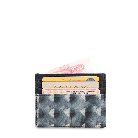 Кредитница Dr.Koffer из натуральной кожи серая