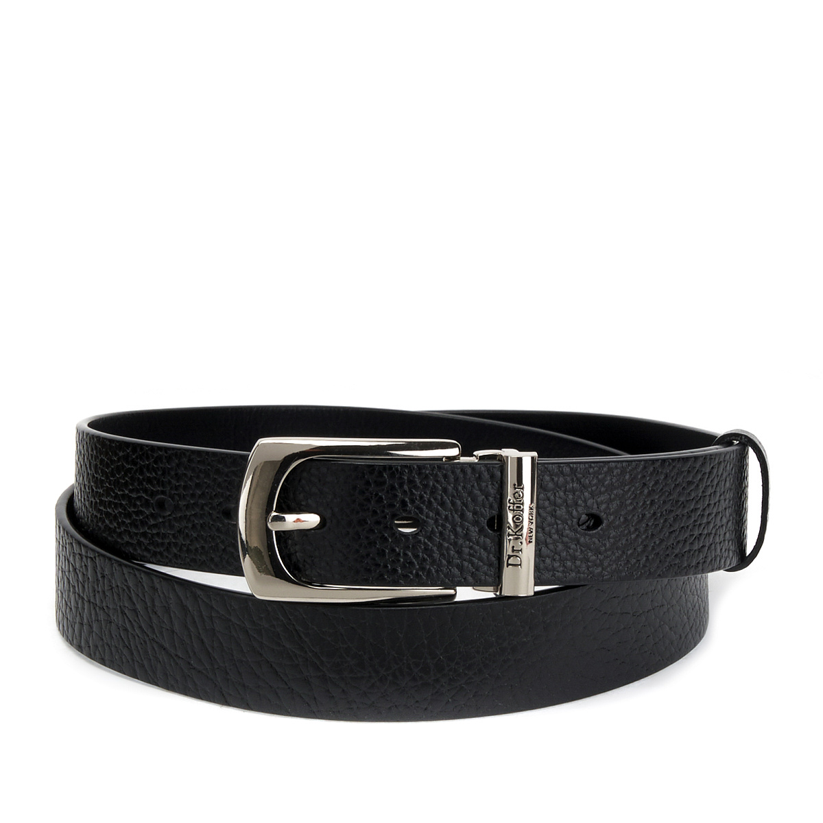 Ремень Dr. Koffer из натуральной кожи черный