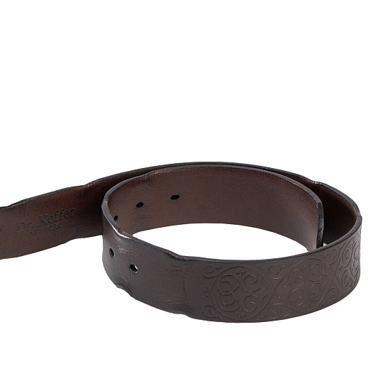 Ремень Dr. Koffer из натуральной кожи коричневый