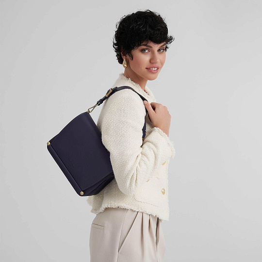 Женская сумка Dr. Koffer из натуральной кожи фиолетовая