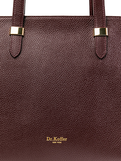 Женская сумка Dr.Koffer из натуральной кожи бордовая