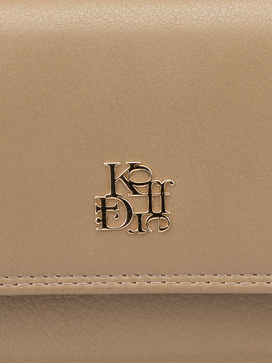 Портмоне Dr.Koffer из натуральной кожи бежевое