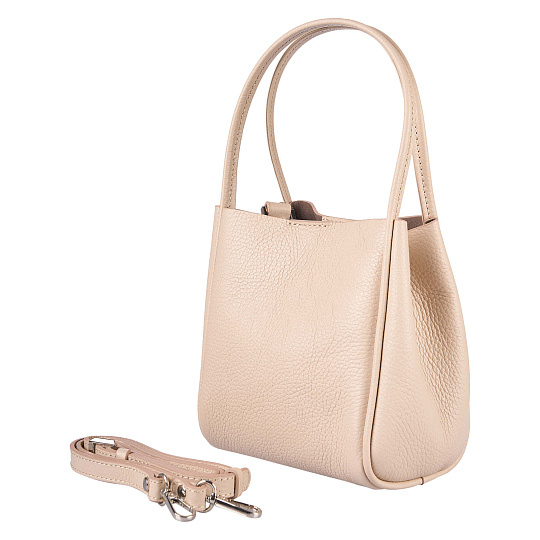 Женская сумка Dr. Koffer из натуральной кожи бежевая