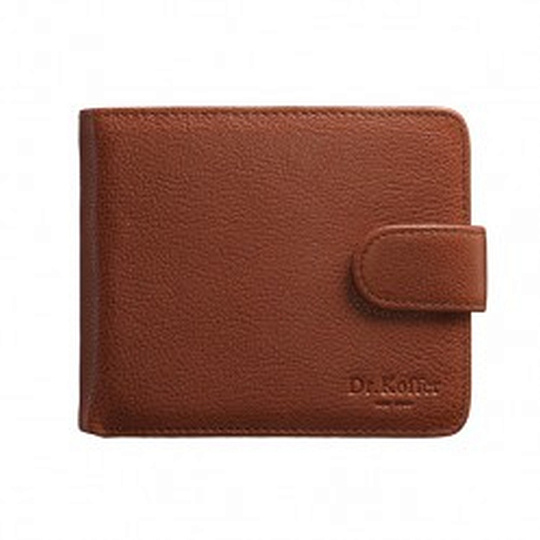Портмоне Dr.Koffer из натуральной кожи светло-коричневое