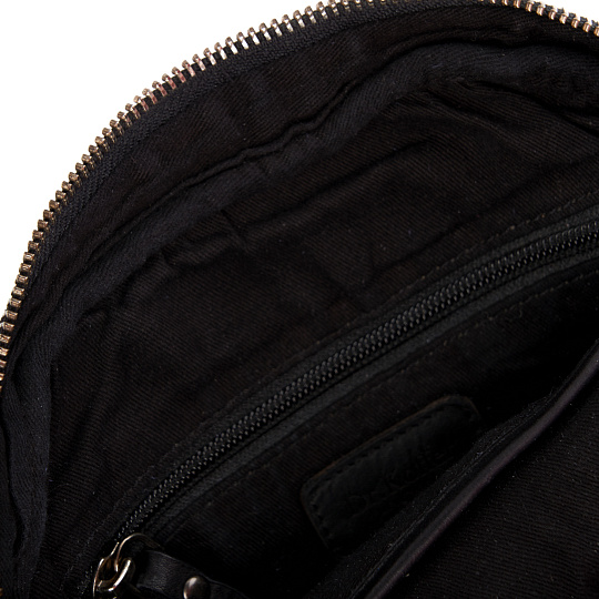 Сумка через плечо Dr.Koffer из натуральной кожи черная