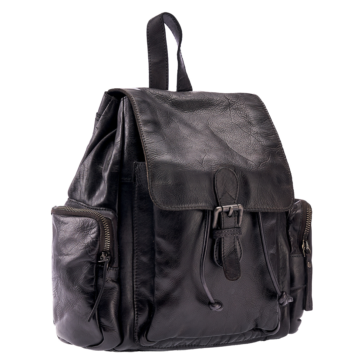 Рюкзак Dr.Koffer из натуральной кожи серый