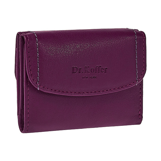 Портмоне Dr.Koffer из натуральной кожи фиолетовое