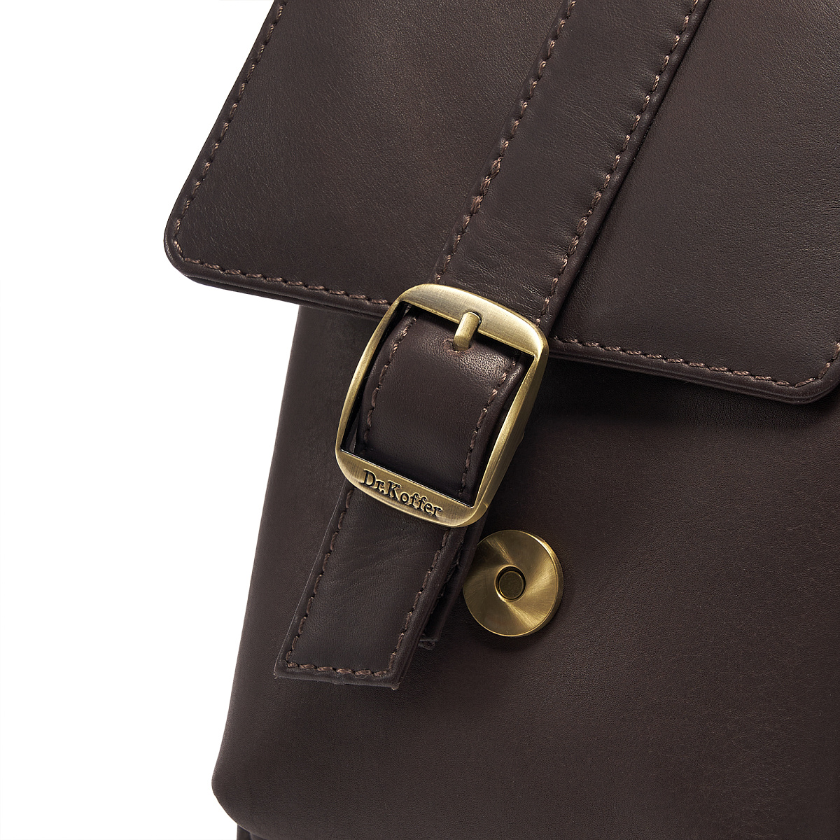 Сумка через плечо Dr.Koffer из натуральной кожи коричневая