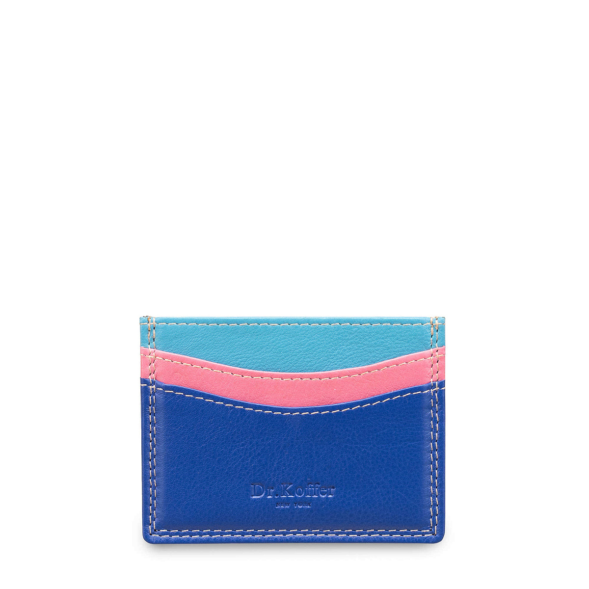 Кредитница Dr.Koffer из натуральной кожи синяя