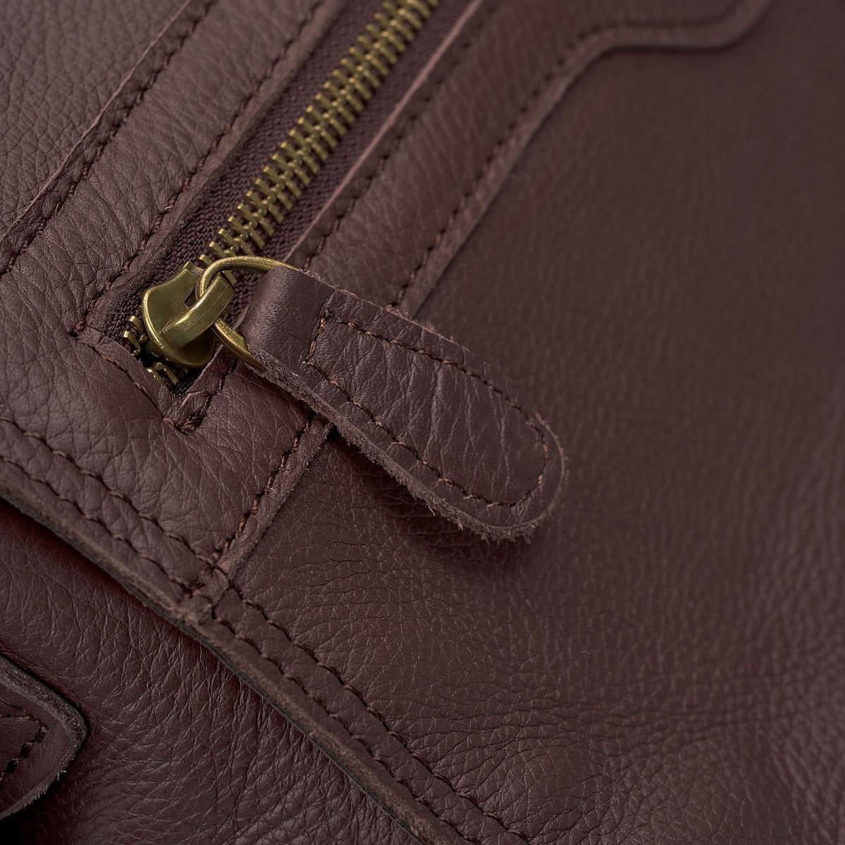 Деловая сумка Dr.Koffer из натуральной кожи темно-коричневая