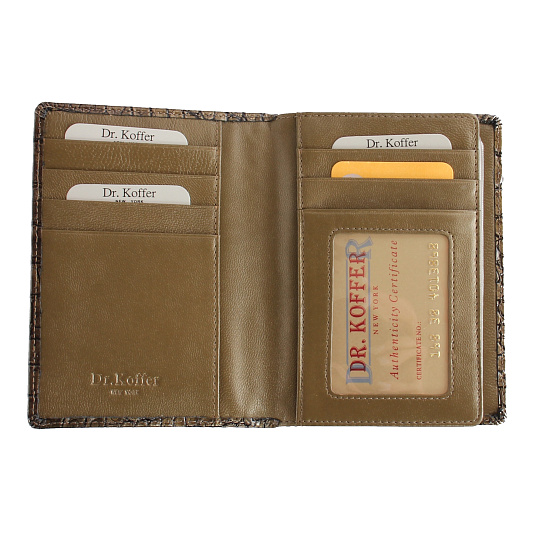 Обложка для паспорта/автодок из натуральной кожи Dr. Koffer