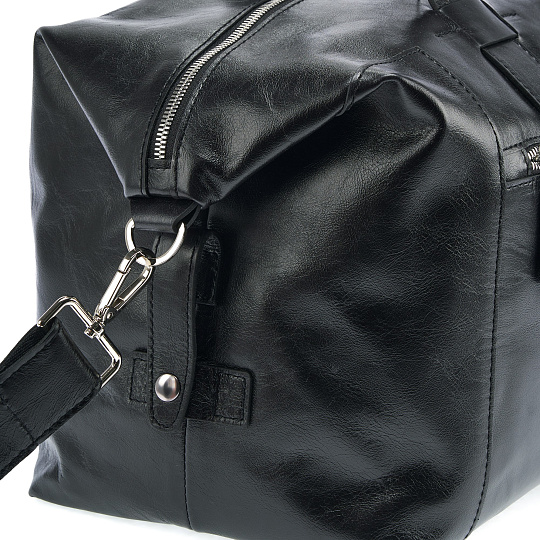 Сумка дорожная Dr. Koffer из натуральной кожи черная