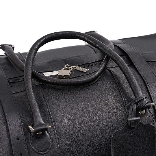 Сумка дорожная Dr.Koffer из натуральной кожи черная