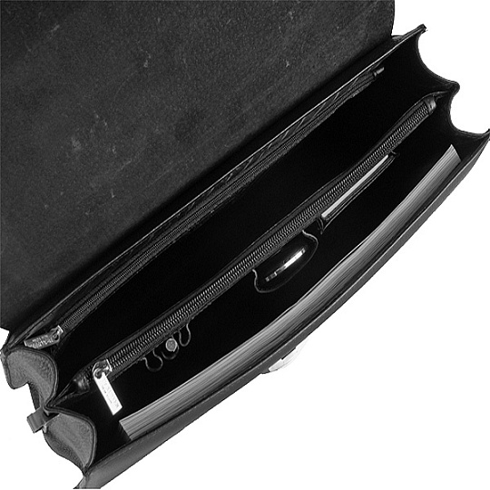 Портфель Dr.Koffer из натуральной кожи черный