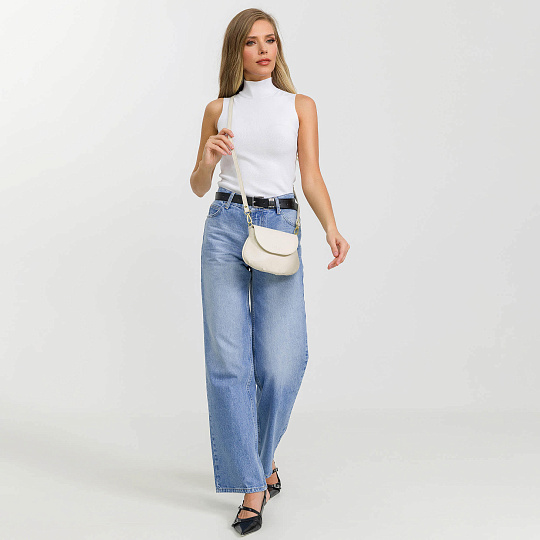 Женская сумка Dr. Koffer из натуральной кожи белая