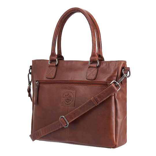 Деловая сумка Dr.Koffer из натуральной кожи коричневая