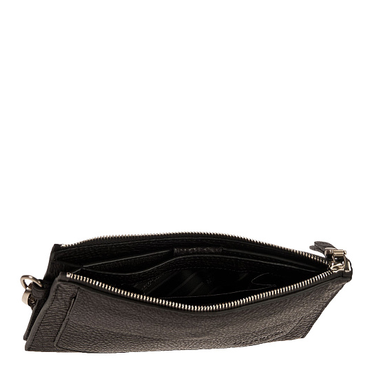 Сумка барсетка из натуральной кожи Dr. Koffer черная