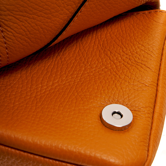 Женская сумка Dr. Koffer из натуральной кожи оранжевая