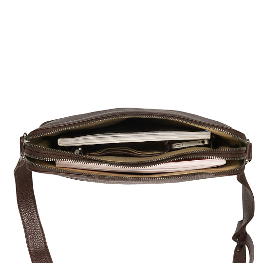 Сумка через плечо Dr.Koffer из натуральной кожи коричневая