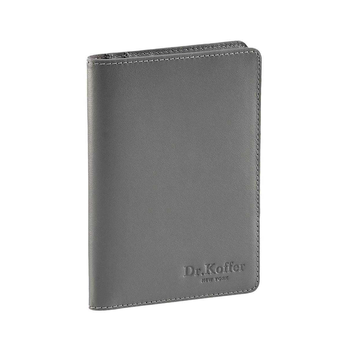 Обложка для паспорта Dr.Koffer из натуральной кожи серая