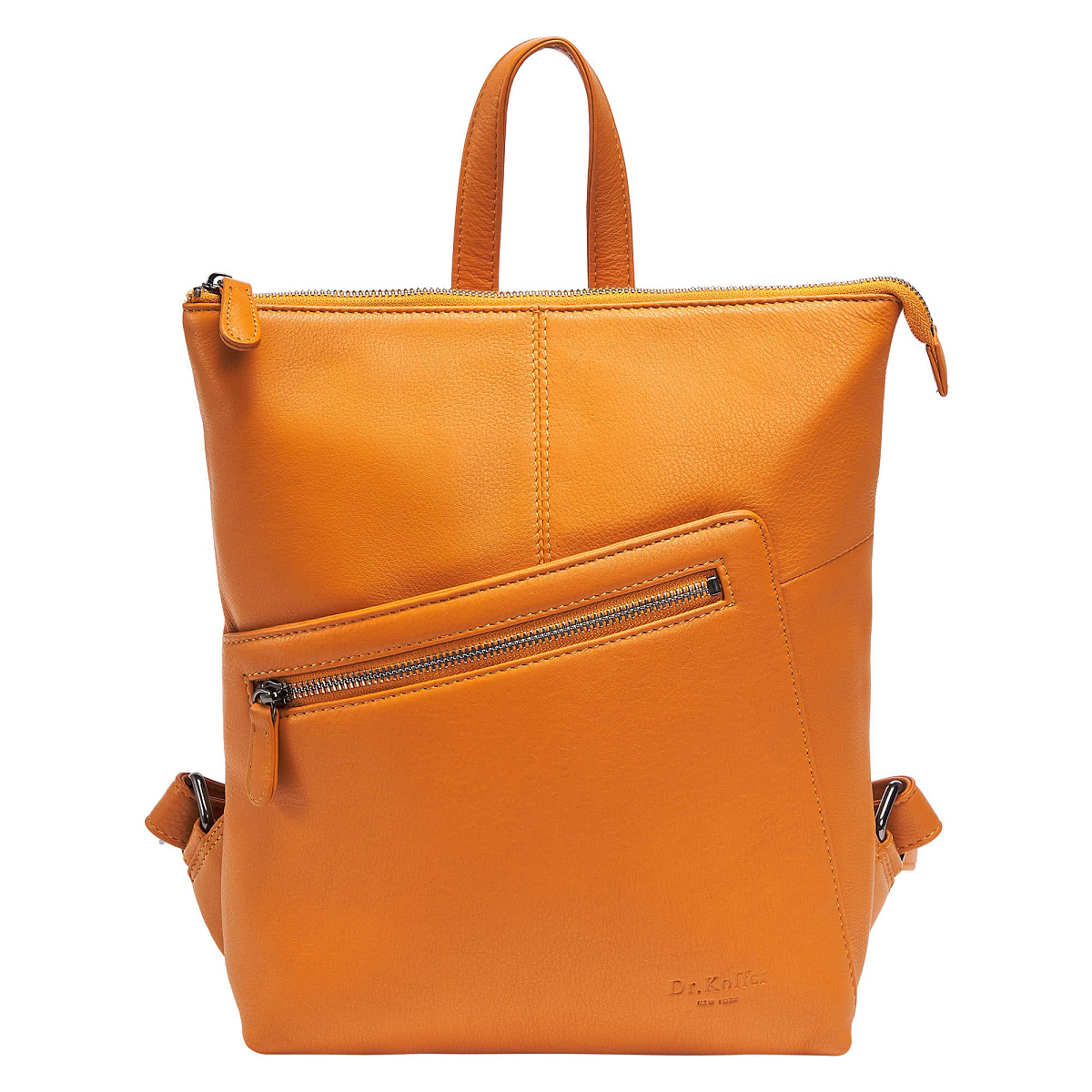 Рюкзак Dr.Koffer из натуральной кожи желтый